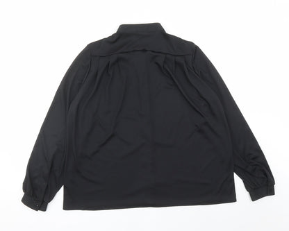 Womens UK Size 14 St Michael Black Basic Button-Up