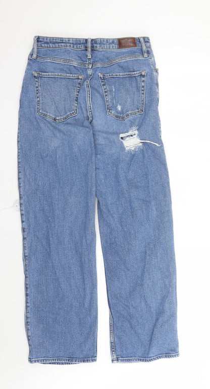Hollister Womens Blue Cotton Straight Jeans Size 28 in L26 in Regular Zip