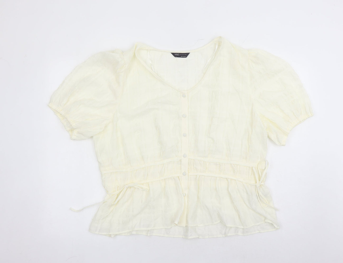 Womens UK Size 20 Marks and Spencer Ivory Basic Blouse
