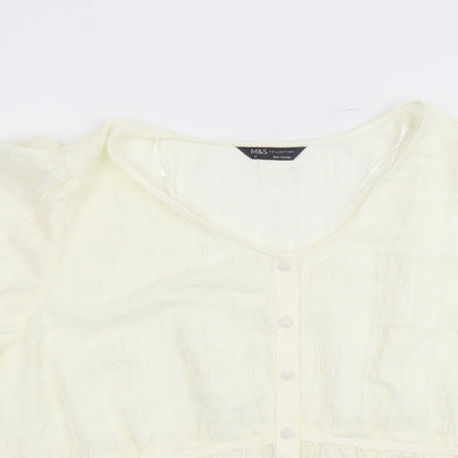 Womens UK Size 20 Marks and Spencer Ivory Basic Blouse