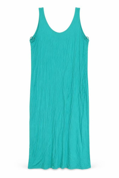 Marks and Spencer Womens Green Viscose Tank Dress Size M Roll Neck Pullover