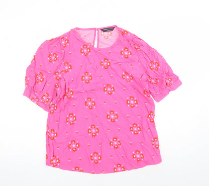 Womens UK Size 8 Marks and Spencer Pink Basic Blouse