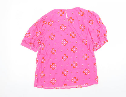 Womens UK Size 8 Marks and Spencer Pink Basic Blouse