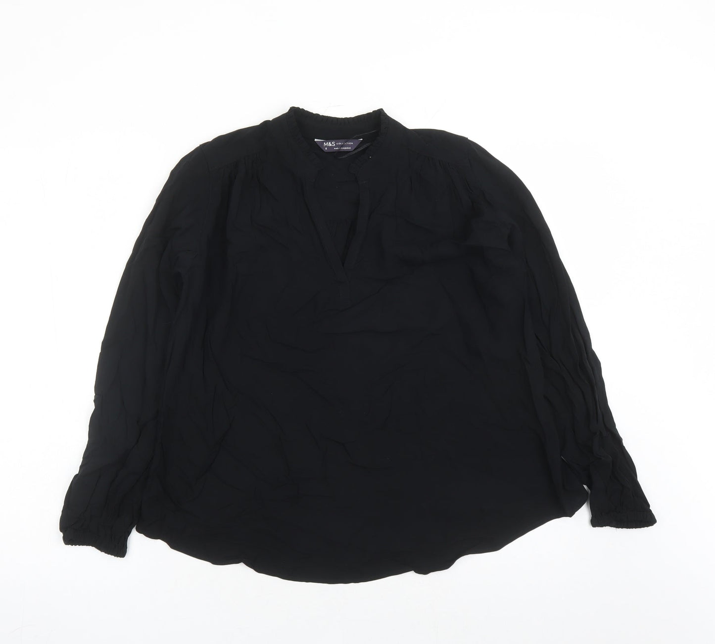 Womens UK Size 8 Marks and Spencer Black Basic Blouse