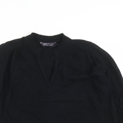 Womens UK Size 8 Marks and Spencer Black Basic Blouse