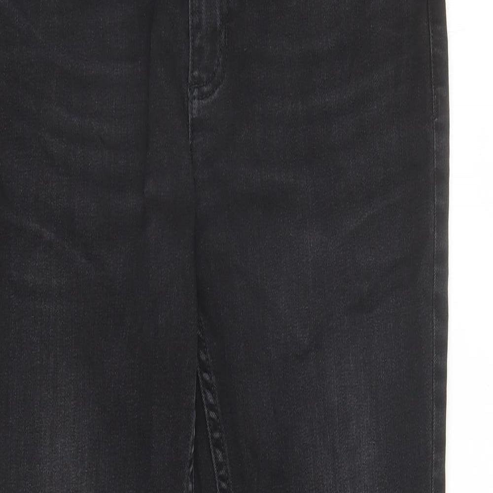 Marks and Spencer Womens Black Cotton Skinny Jeans Size 12 L27 in Regular Zip