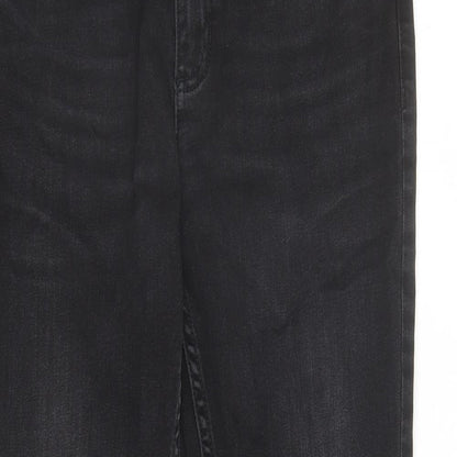 Marks and Spencer Womens Black Cotton Skinny Jeans Size 12 L27 in Regular Zip