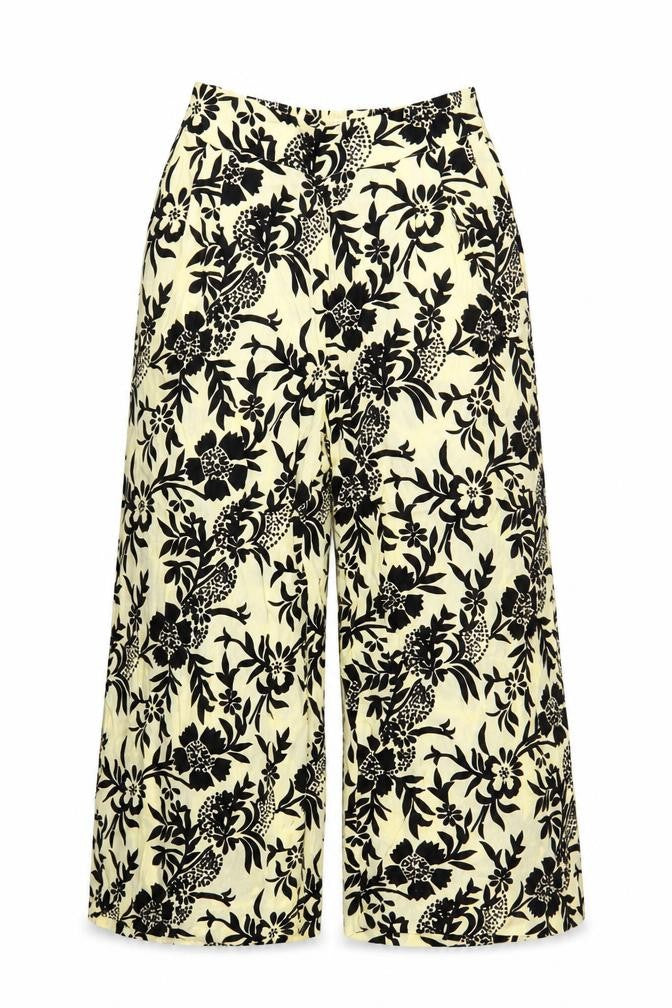 Womens UK Size S Mango Regular Fit Cropped Ivory Trousers
