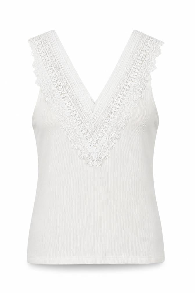 Womens UK Size M Stradivarius White Basic Tank