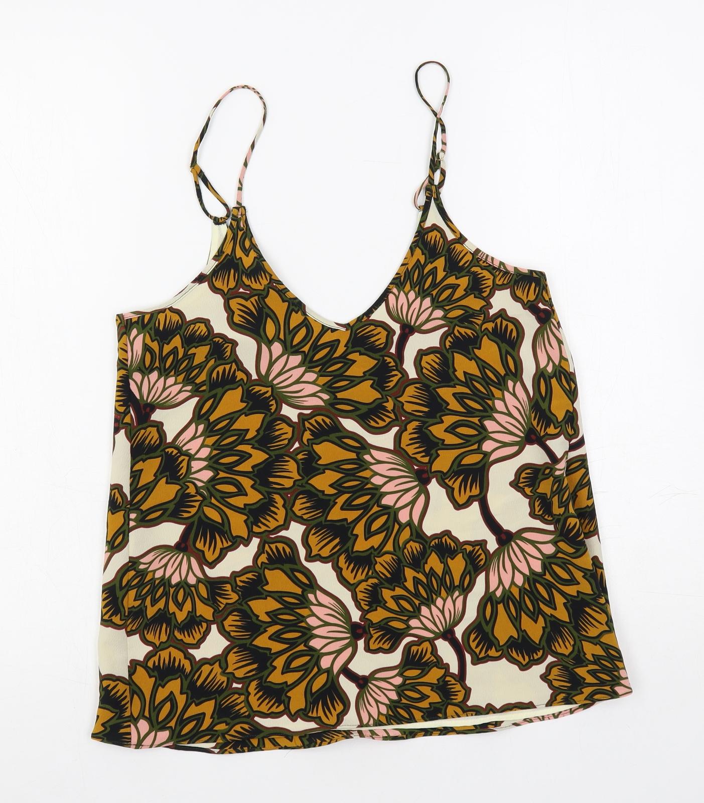 Womens UK Size 6 River Island Multicoloured Camisole Tank