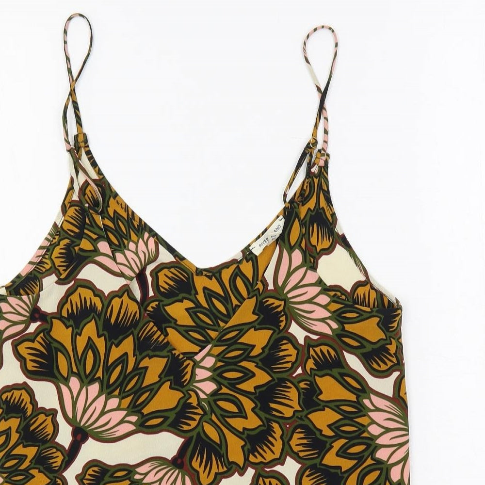 Womens UK Size 6 River Island Multicoloured Camisole Tank