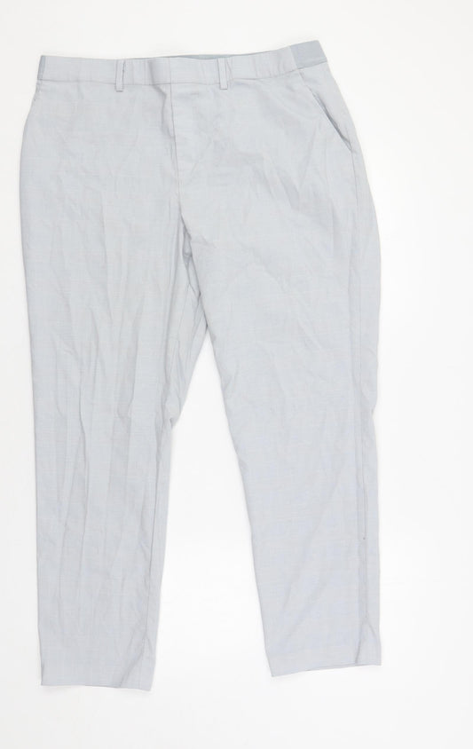 Womens UK Size 33 in Uniqlo Regular Fit Chino Grey Trousers