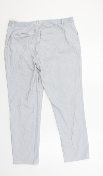 Womens UK Size 33 in Uniqlo Regular Fit Chino Grey Trousers