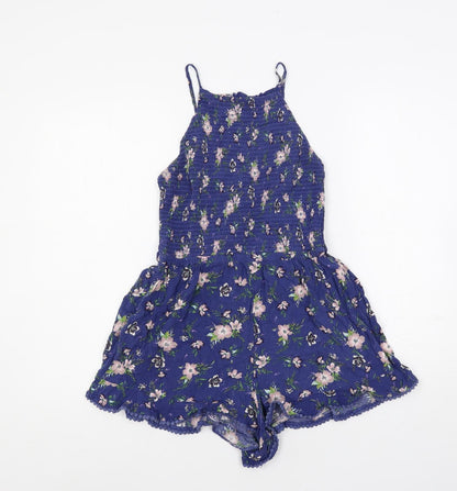 Womens UK Size M American Eagle Outfitters One-Piece Blue Playsuit