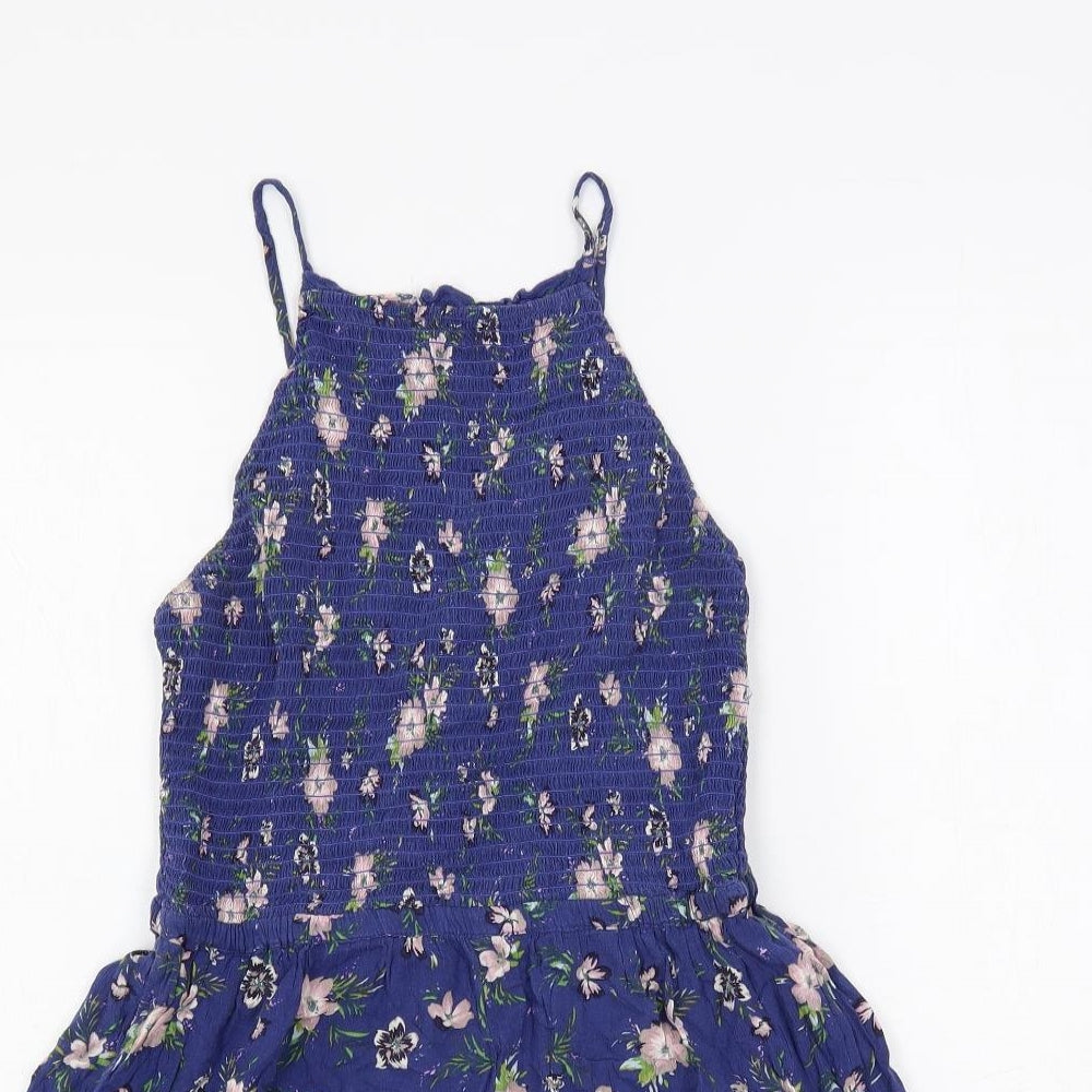 Womens UK Size M American Eagle Outfitters One-Piece Blue Playsuit