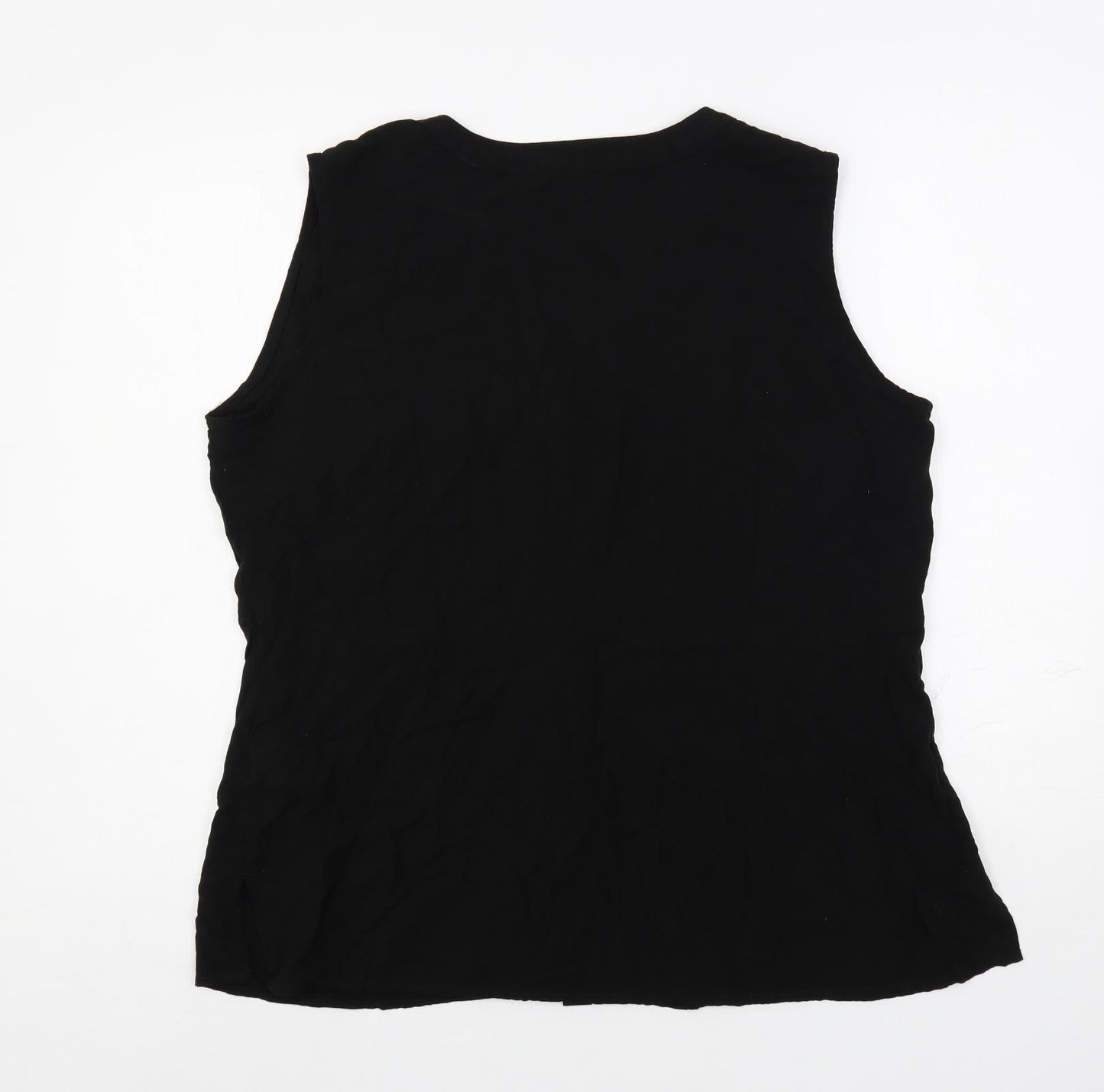 Womens UK Size 20 bonprix Black Basic Button-Up