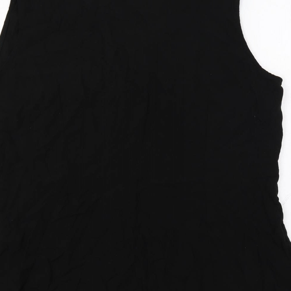 Womens UK Size 20 bonprix Black Basic Button-Up