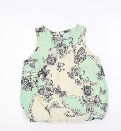 Womens UK Size 10 Dorothy Perkins Green Basic Blouse
