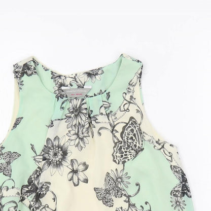 Womens UK Size 10 Dorothy Perkins Green Basic Blouse