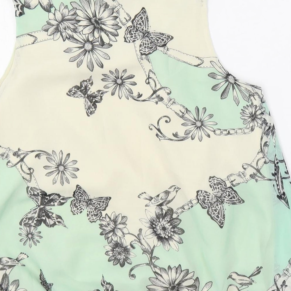 Womens UK Size 10 Dorothy Perkins Green Basic Blouse