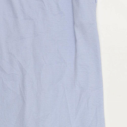 ASOS Womens Blue Polyester A-Line Skirt Size 10 Button - Belted