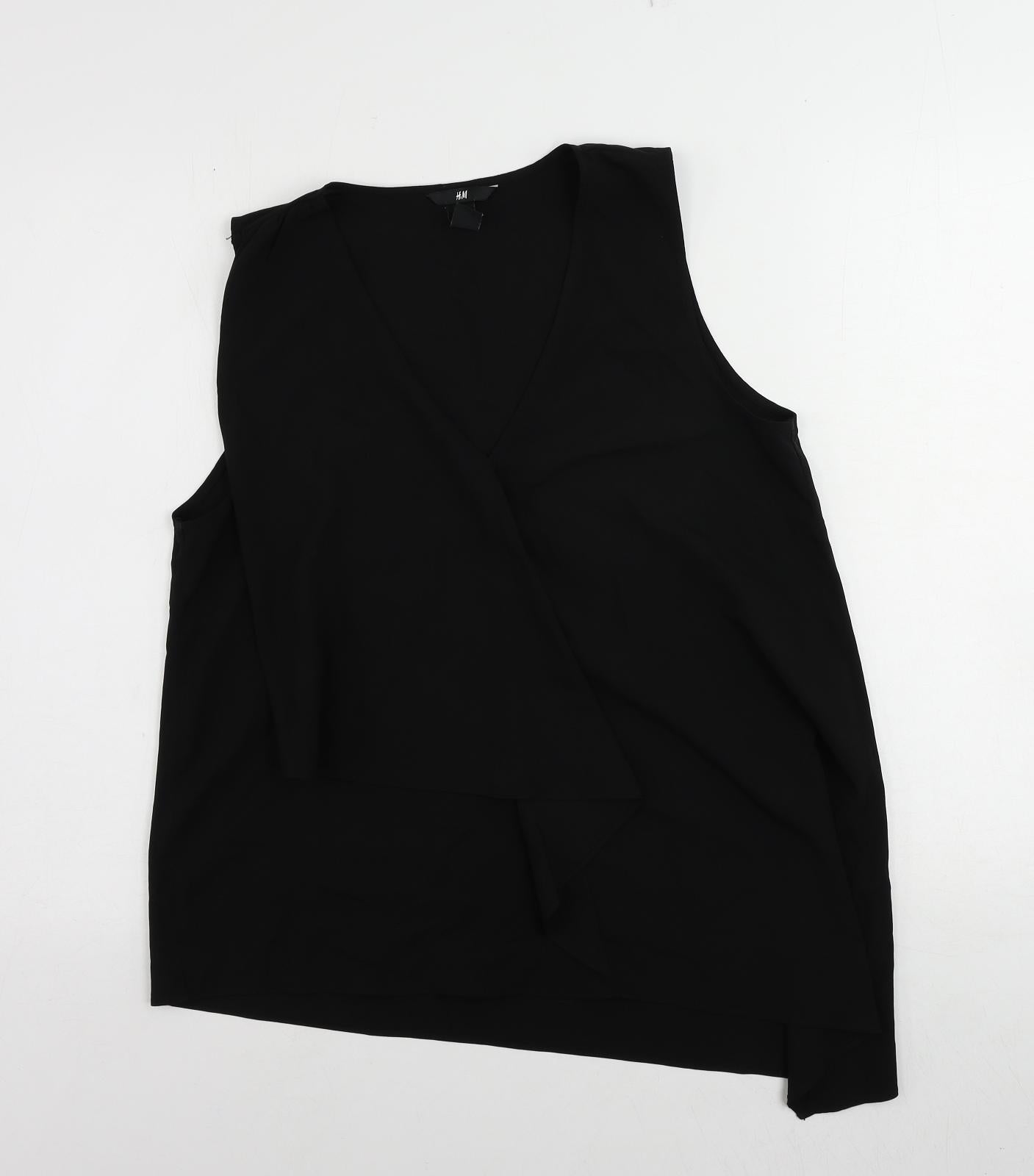 Womens UK Size 12 H&M Black Basic Blouse