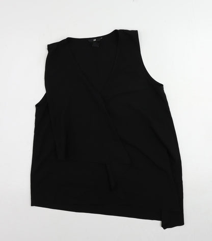 Womens UK Size 12 H&M Black Basic Blouse