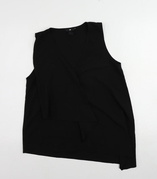 Womens UK Size 12 H&M Black Basic Blouse
