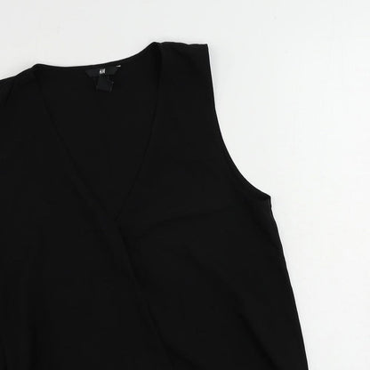 Womens UK Size 12 H&M Black Basic Blouse