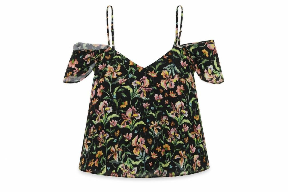 Womens UK Size 8 Topshop Black Basic Blouse