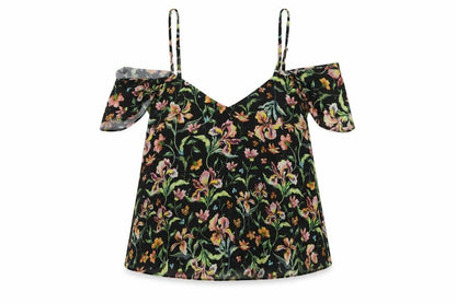 Womens UK Size 8 Topshop Black Basic Blouse