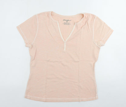 Womens UK Size M Eddie Bauer Pink Basic T-Shirt