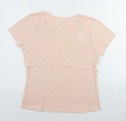 Womens UK Size M Eddie Bauer Pink Basic T-Shirt