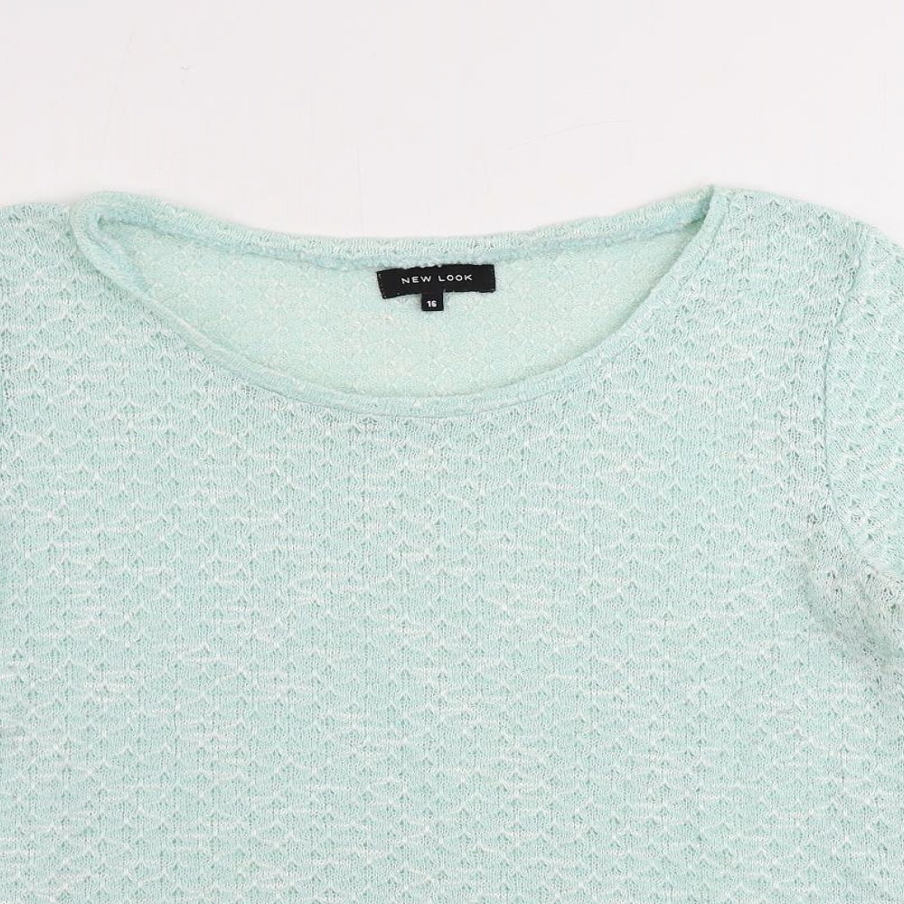 Womens UK Size 16 New Look Green Pullover Jumper