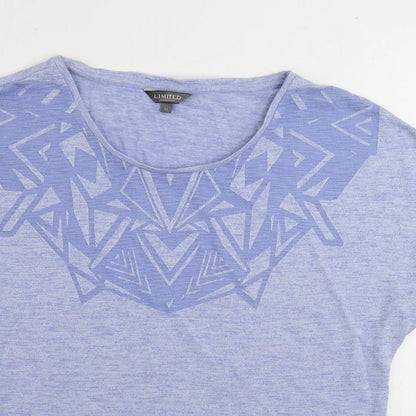 Womens UK Size 14 Limited Collection Blue Basic T-Shirt