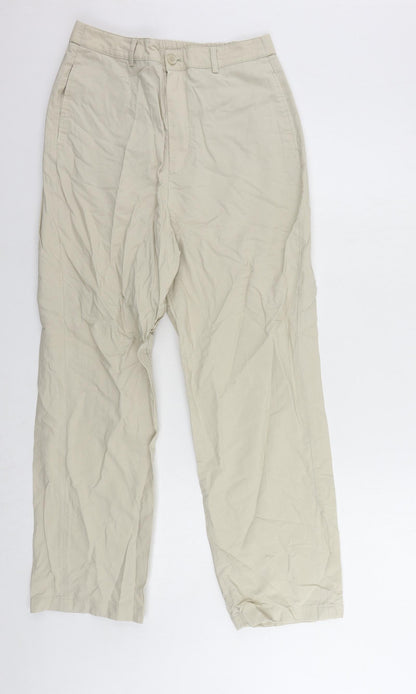Womens UK Size 28 in Uniqlo Regular Fit  Beige Trousers