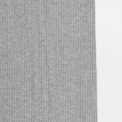 Marks and Spencer Womens Grey Polyester Tank Dress Size 8 V-Neck Pullover - Ribbed