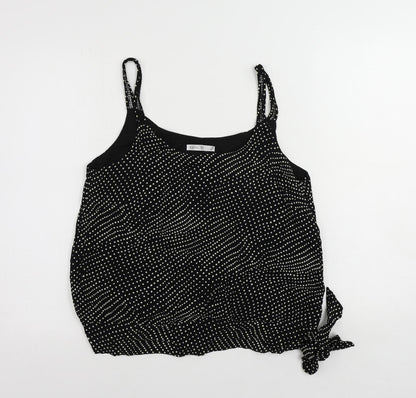 Womens UK Size 14 GOLD Black Camisole Tank