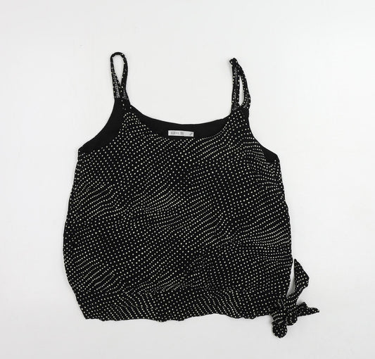 Womens UK Size 14 GOLD Black Camisole Tank