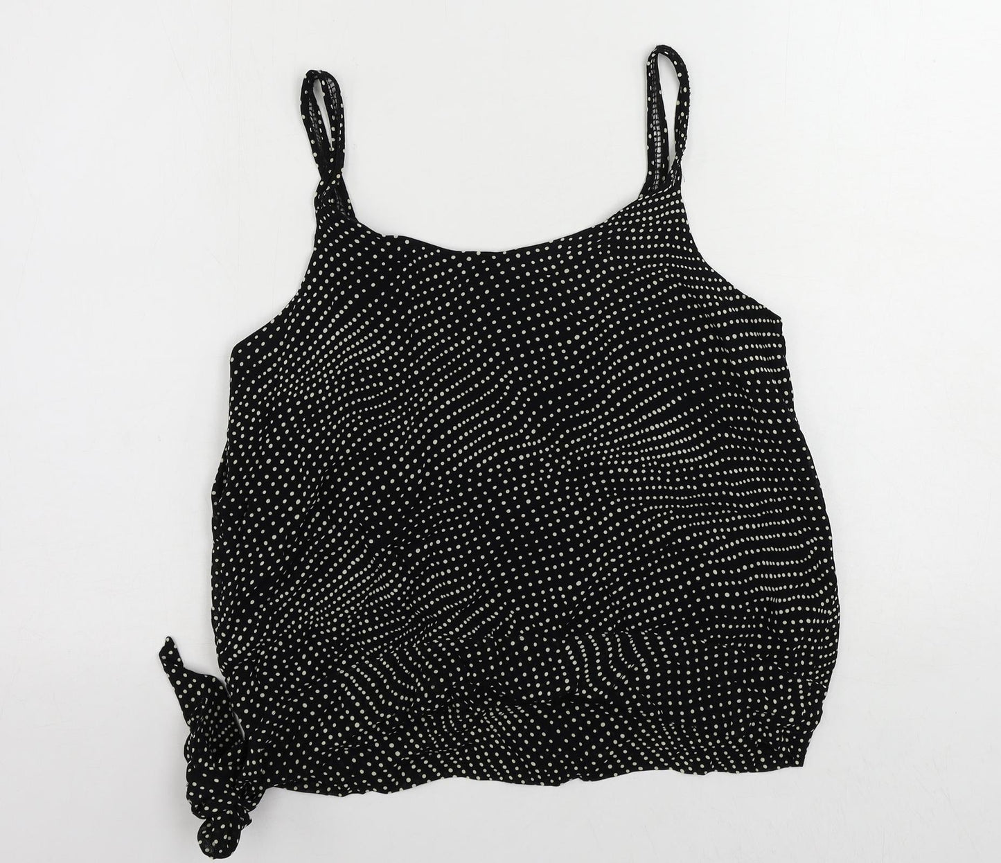 Womens UK Size 14 GOLD Black Camisole Tank