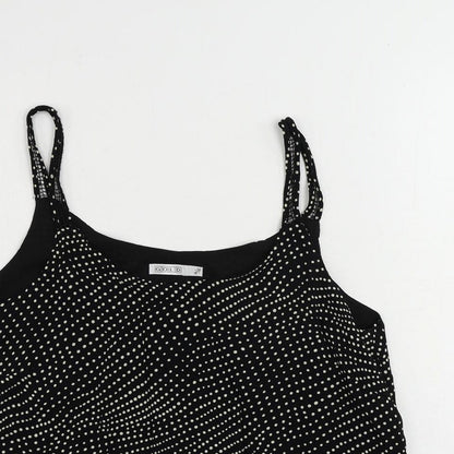 Womens UK Size 14 GOLD Black Camisole Tank