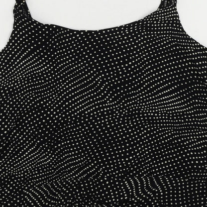 Womens UK Size 14 GOLD Black Camisole Tank