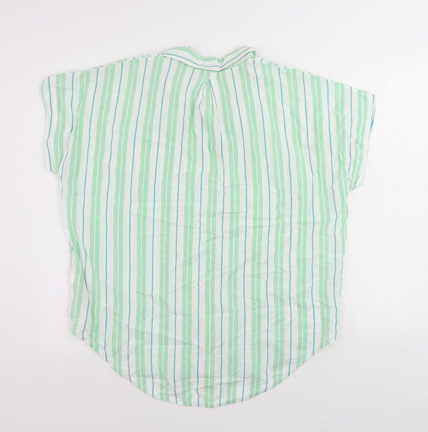 Womens UK Size M NEXT Green Basic Button-Up