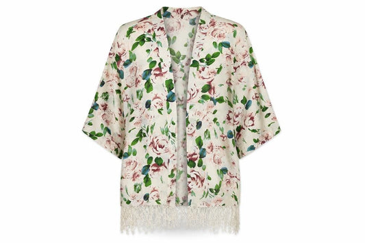 Womens UK Size 10 New Look White Kimono Blouse