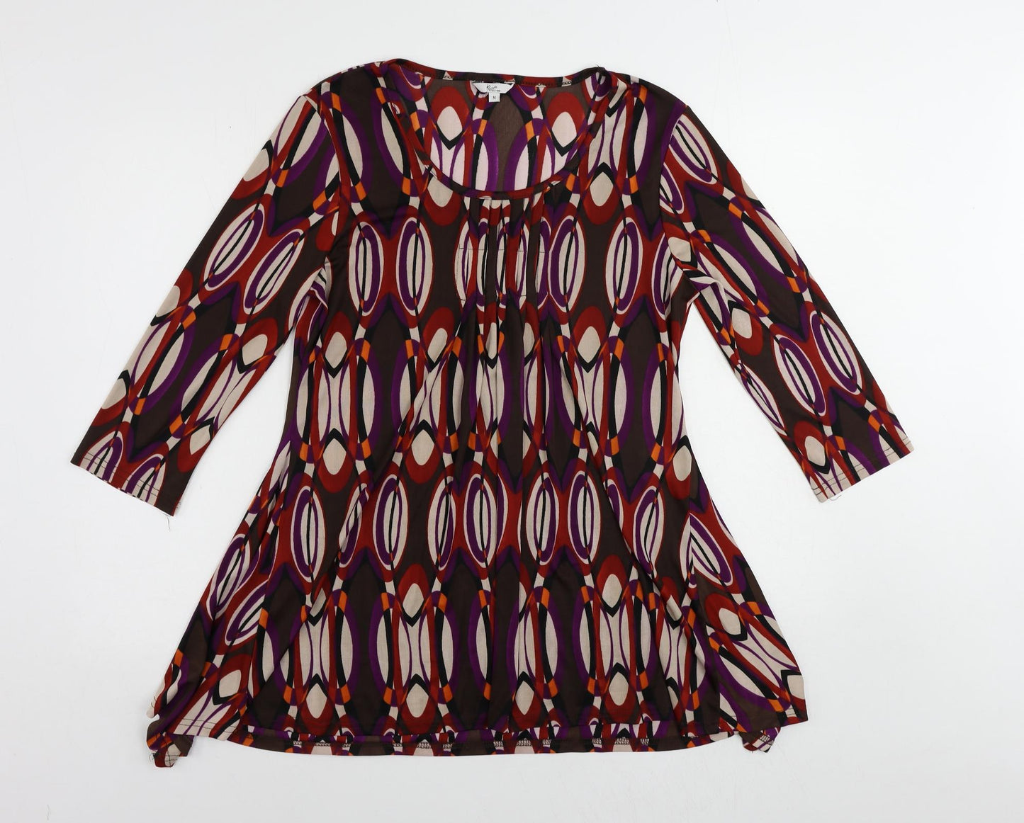 Womens UK Size M Klass Multicoloured Tunic Blouse