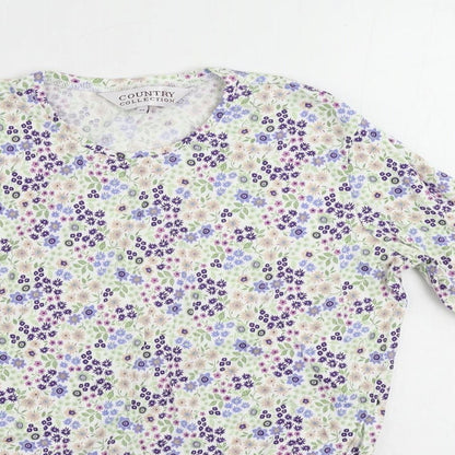 Womens UK Size XS Country Collection Multicoloured Basic T-Shirt