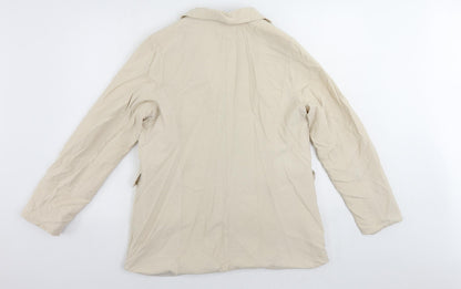 I SAW IT FIRST Womens Beige Jacket Blazer Size 12 Button