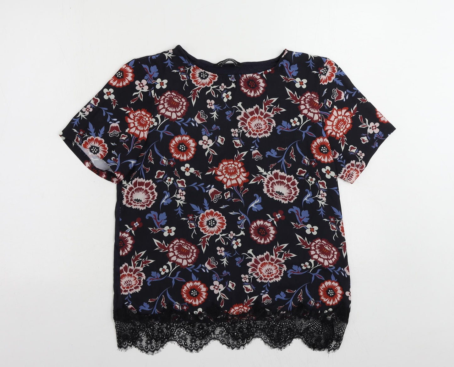 Womens UK Size 14 Dorothy Perkins Blue Basic Blouse