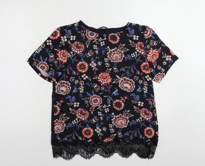 Womens UK Size 14 Dorothy Perkins Blue Basic Blouse