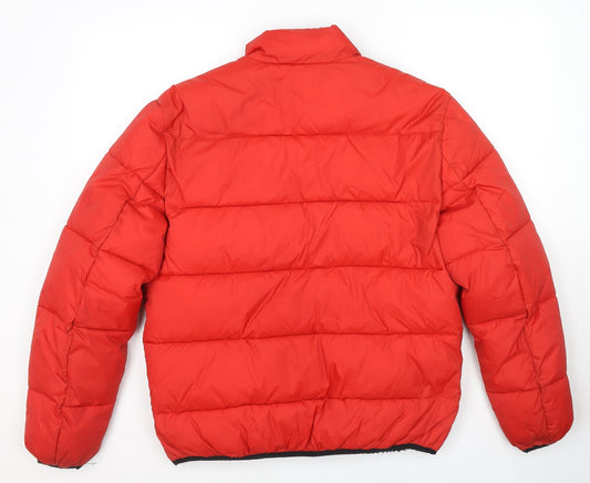 ASOS Mens Red Puffer Jacket Jacket Size M Zip